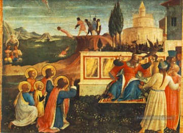 Saint Cosmas Et Saint Damian Condamné Renaissance Fra Angelico Peinture à l'huile